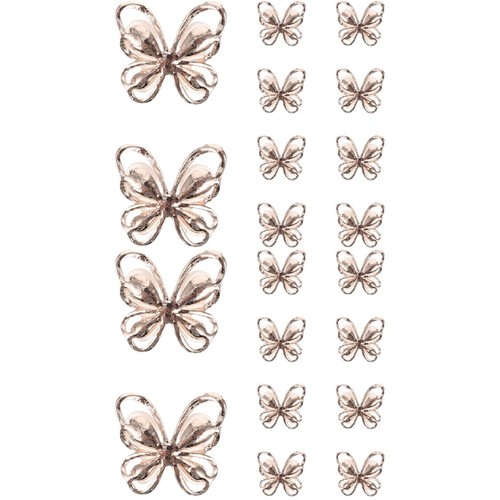 20pz charm unghie farfalle oro - charm,