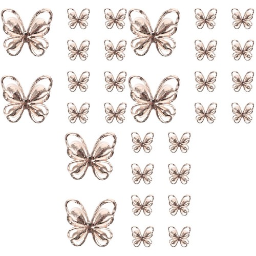 Pezzi oro rosa farfalle - 30,